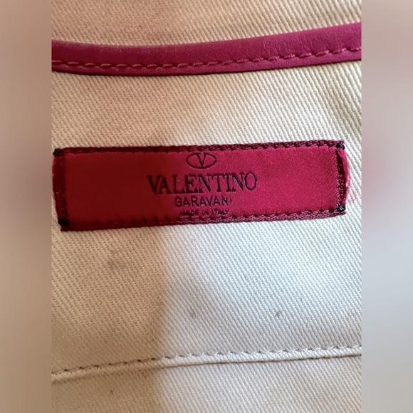 VALENTINO GARAVANI Fuschia Pink Medium Rockstud Shoulder Crossbody Leather Bag - Picture 9 of 13